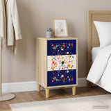 Wooden Bedside Cabinet 36cm Wide With 3 Drawers - Mainz