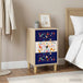Wooden Bedside Cabinet 36cm Wide With 3 Drawers - Mainz