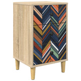 Wooden Bedside Cabinet 36cm Wide With 3 Drawers - Ommen