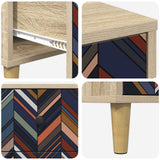 Wooden Bedside Cabinet 36cm Wide With 3 Drawers - Ommen