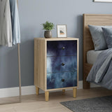 Wooden Bedside Cabinet 36cm Wide With 3 Drawers - Raalte