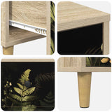 Wooden Bedside Cabinet 36cm Wide With 3 Drawers - Rhenen