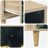 Wooden Bedside Cabinet 36cm Wide With 3 Drawers - Wijhe