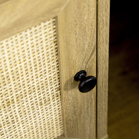 Wooden Bedside Cabinet 39cm Wide With 1 Door - Velmora