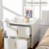 Wooden Bedside Cabinet 40cm Wide in Set Of 2 - Velmora