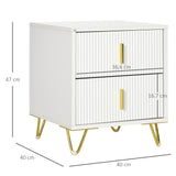 Wooden Bedside Cabinet 40cm Wide in Set Of 2 - Velmora