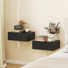 Wooden Bedside Cabinet 40cm Wide Wall Hung in Set Of 2 - Velmora