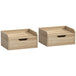 Wooden Bedside Cabinet 40cm Wide Wall Hung With 1 Drawer in Set Of 2 - Velmora
