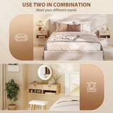Wooden Bedside Cabinet 40cm Wide Wall Mounted in Set Of 2 - Velmora