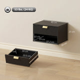 Wooden Bedside Cabinet 40cm Wide Wall Mounted in Set Of 2 - Velmora