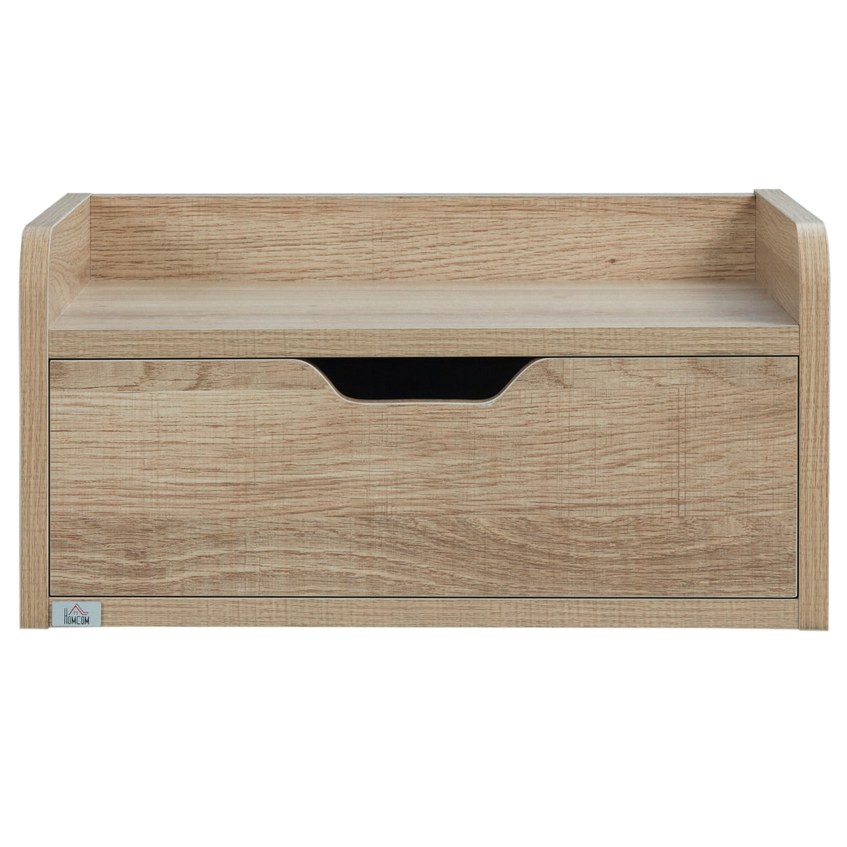 Wooden Bedside Cabinet 40cm Wide Wall Mounted With 1 Drawer in Set Of 2 - Velmora