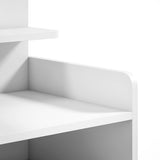 Wooden Bedside Cabinet 40cm Wide With 1 Drawer And 3 Shelves - Velmora