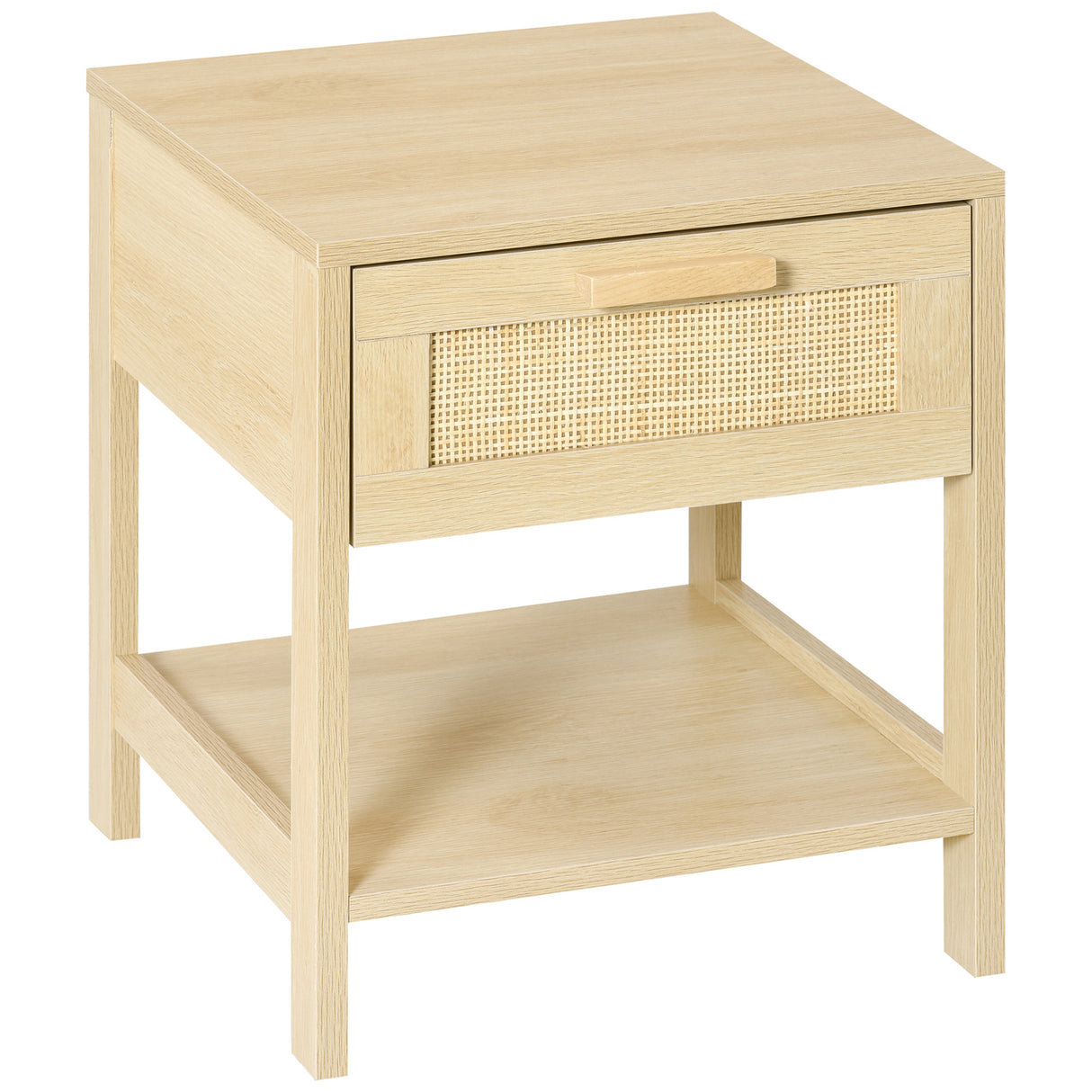 Wooden Bedside Cabinet 40cm Wide With 1 Drawer And Shelf - Velmora