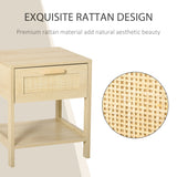 Wooden Bedside Cabinet 40cm Wide With 1 Drawer And Shelf - Velmora