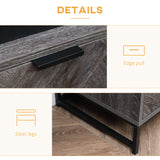 Wooden Bedside Cabinet 40cm Wide With 1 Drawer And Steel Frame - Velmora