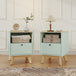 Wooden Bedside Cabinet 40cm Wide With 1 Drawer in Set Of 2 - Velmora