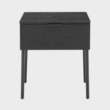 Wooden Bedside Cabinet 40cm Wide With 1 Drawer - Luna