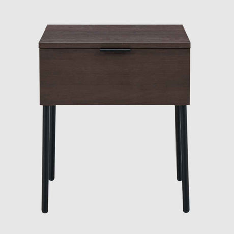 Wooden Bedside Cabinet 40cm Wide With 1 Drawer - Luna