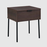 Wooden Bedside Cabinet 40cm Wide With 1 Drawer - Luna