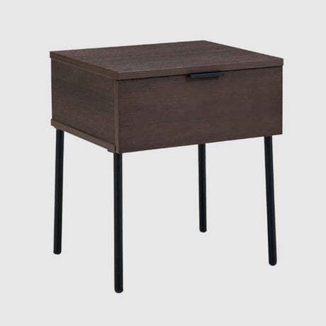 Wooden Bedside Cabinet 40cm Wide With 1 Drawer - Luna