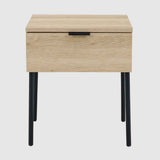 Wooden Bedside Cabinet 40cm Wide With 1 Drawer - Luna