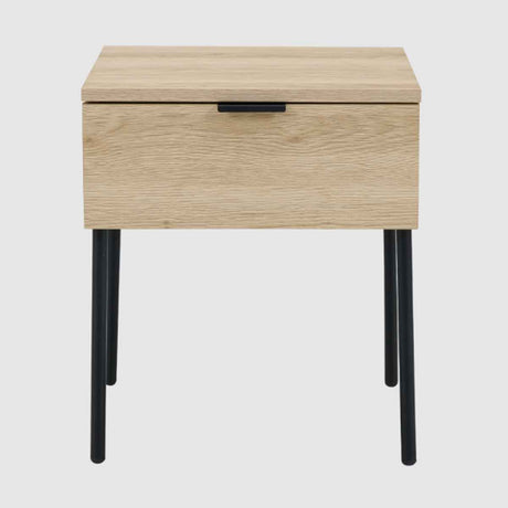 Wooden Bedside Cabinet 40cm Wide With 1 Drawer - Luna