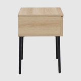 Wooden Bedside Cabinet 40cm Wide With 1 Drawer - Luna