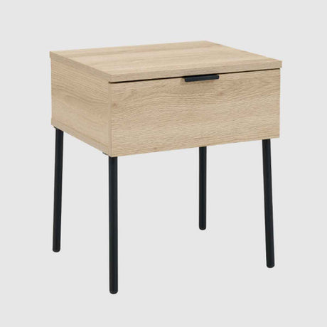 Wooden Bedside Cabinet 40cm Wide With 1 Drawer - Luna