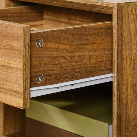 Wooden Bedside Cabinet 40cm Wide With 1 Drawer - Velmora
