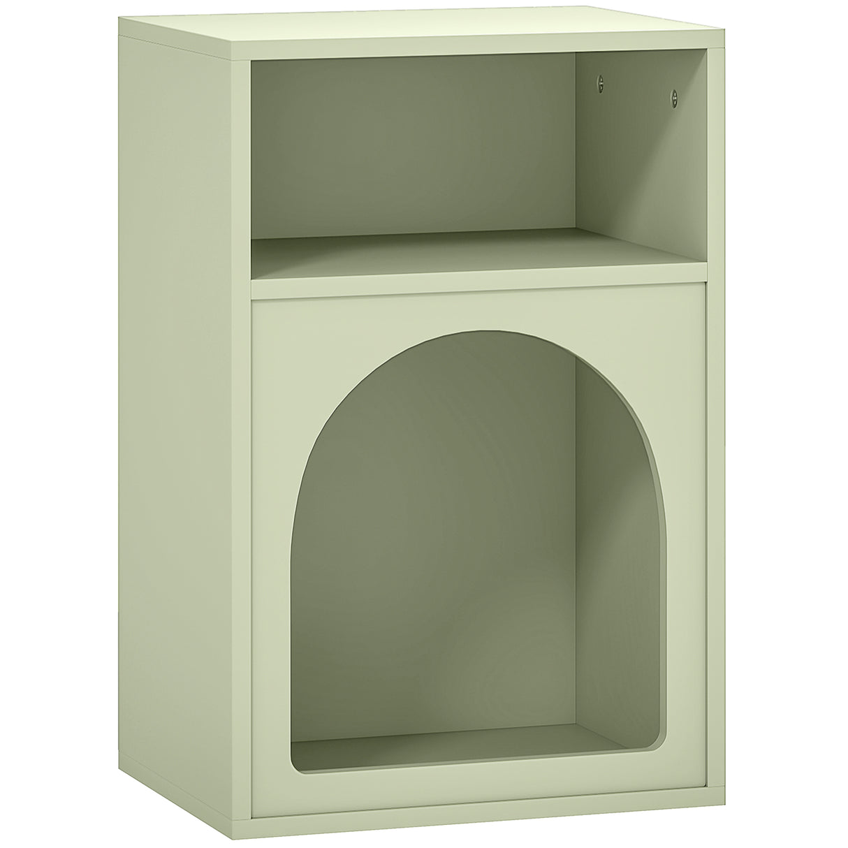 Wooden Bedside Cabinet 40cm Wide With 2 Open Compartments - Velmora