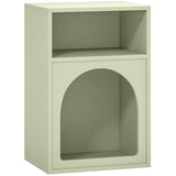 Wooden Bedside Cabinet 40cm Wide With 2 Open Compartments - Velmora