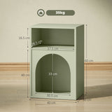 Wooden Bedside Cabinet 40cm Wide With 2 Open Compartments - Velmora