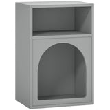 Wooden Bedside Cabinet 40cm Wide With 2 Open Compartments - Velmora