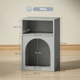 Wooden Bedside Cabinet 40cm Wide With 2 Open Compartments - Velmora