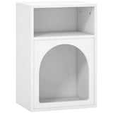 Wooden Bedside Cabinet 40cm Wide With 2 Open Compartments - Velmora