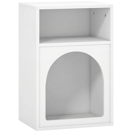 Wooden Bedside Cabinet 40cm Wide With 2 Open Compartments - Velmora