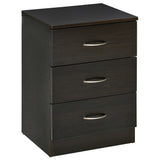 Wooden Bedside Cabinet 40cm Wide With 3 Drawers - Velmora