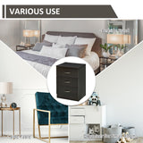 Wooden Bedside Cabinet 40cm Wide With 3 Drawers - Velmora