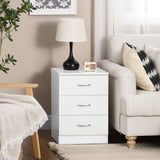 Wooden Bedside Cabinet 40cm Wide With 3 Drawers - Velmora
