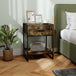 Wooden Bedside Cabinet 45cm Wide With 1 Drawer And Shelf - Velmora