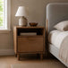 Wooden Bedside Cabinet 45cm Wide With 1 Drawer - Arc