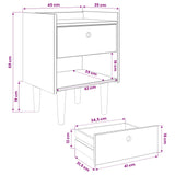 Wooden Bedside Cabinet 45cm Wide With 1 Drawer - Bilbao