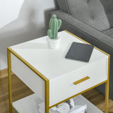 Wooden Bedside Cabinet 45cm Wide With 1 Drawer With Shelf in Set Of 2 - Velmora