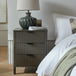 Wooden Bedside Cabinet 45cm Wide With 3 Drawers - Reed