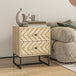 Wooden Bedside Cabinet 48cm Wide With 2 Drawers - Velmora