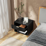 Wooden Bedside Cabinet 50cm Wide With 1 Drawer - Velmora