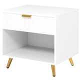 Wooden Bedside Cabinet 50cm Wide With 1 Drawer - Velmora