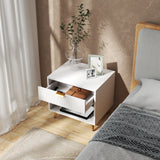 Wooden Bedside Cabinet 50cm Wide With 1 Drawer - Velmora