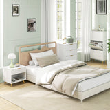 Wooden Bedside Cabinet 50cm Wide With 1 Drawer - Velmora