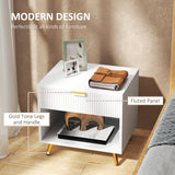 Wooden Bedside Cabinet 50cm Wide With 1 Drawer - Velmora